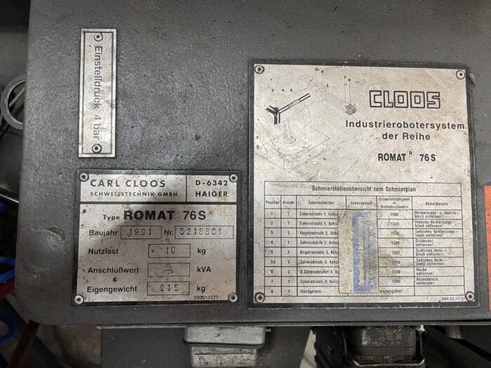 Schweißroboteranlage Cloos Romat 76 S